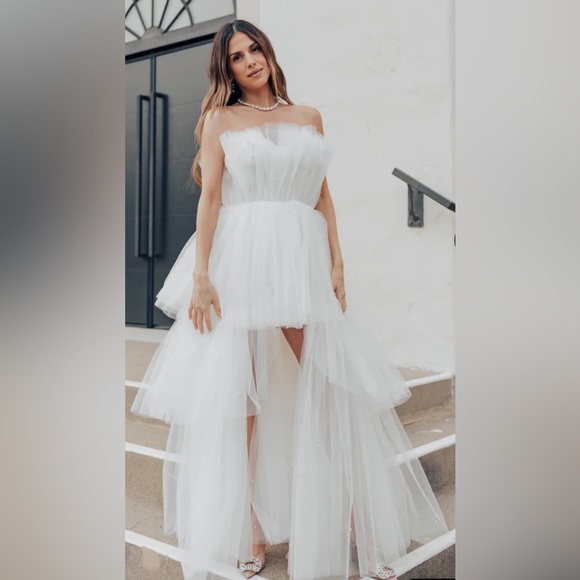 Untamed petals - Isabella pearl gown ivory, XS - Picture 2 of 7